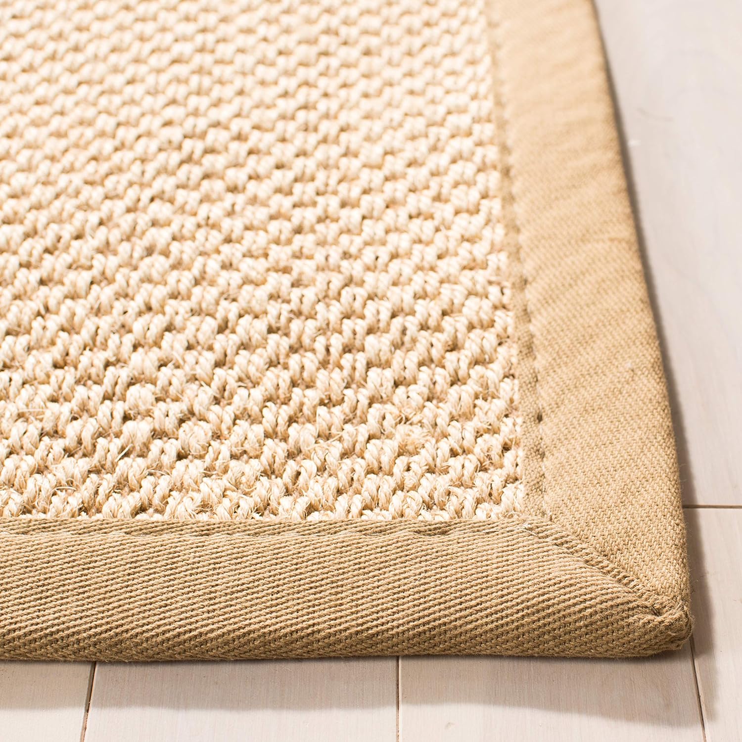 Safavieh Natural Fiber Collection NF141A tapete de sisal color maíz y negro con...
