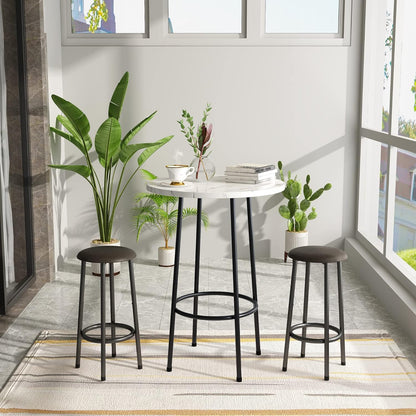 Hooseng Juego de mesa y silla de comedor de 3 piezas, juego de mesa de bar
