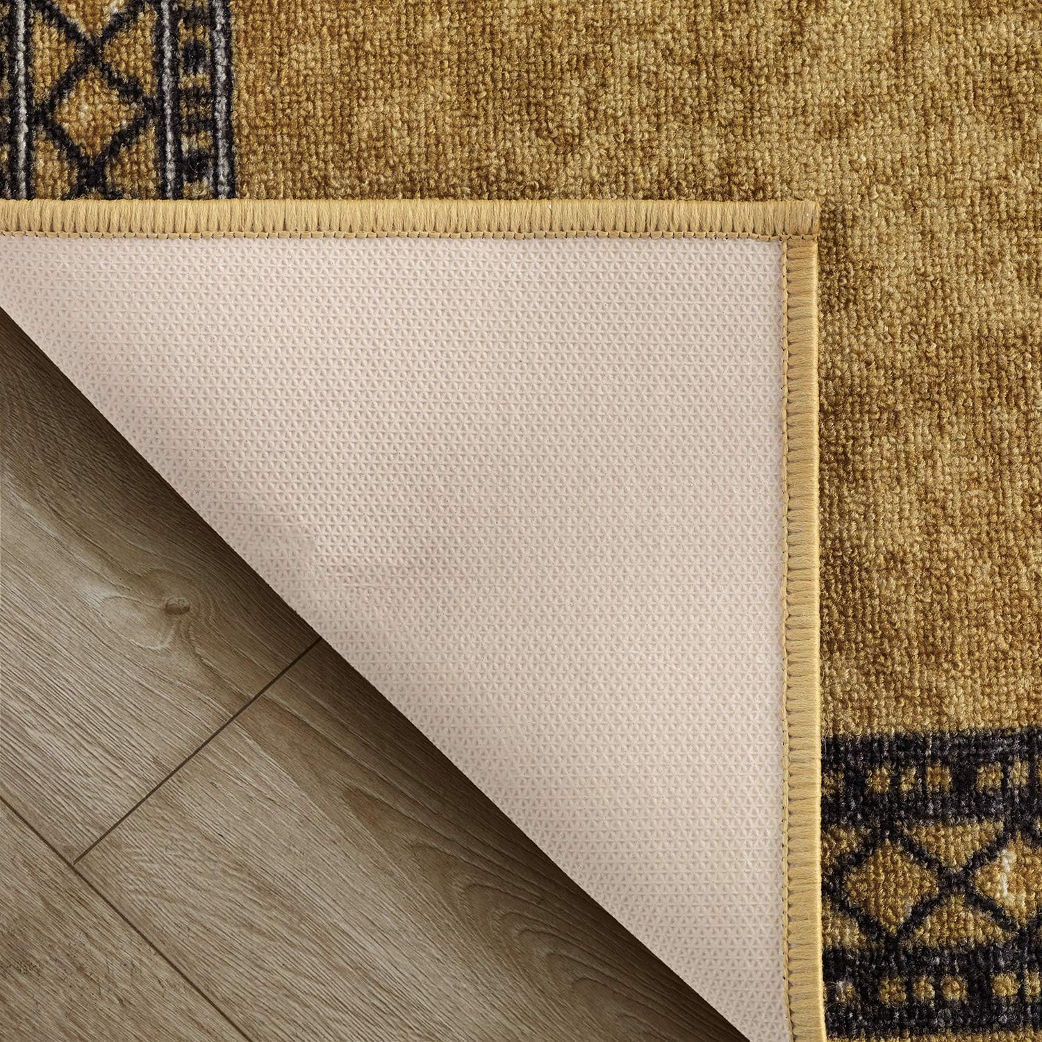 Antep Rugs Alfombras modernas con bordes 2 x 10 pies antideslizantes...