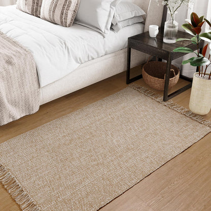 Alfombra lavable de 3 x 5 pies, alfombra de cocina tejida moderna, color