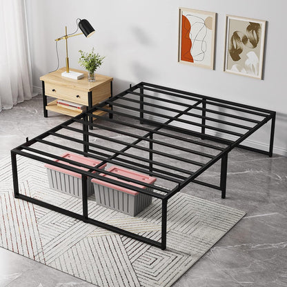 IDEALHOUSE Marco de cama de plataforma de metal completo con listones de cama...