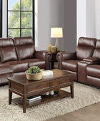 Lexicon Gallina Power - Sofá reclinable doble, color marrón