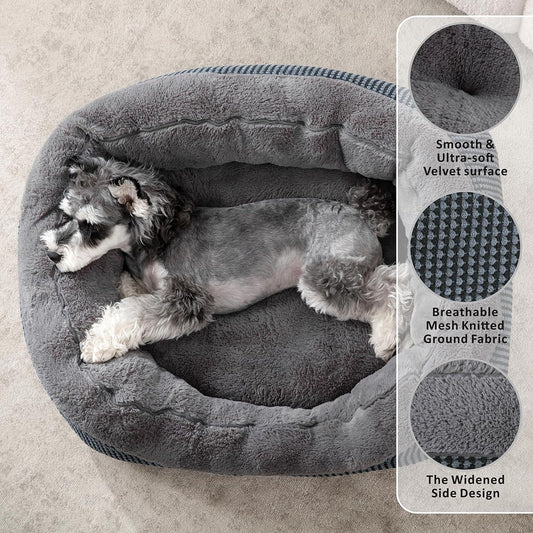 Camas medianas lavables para perros medianos, cama rectangular para perros de