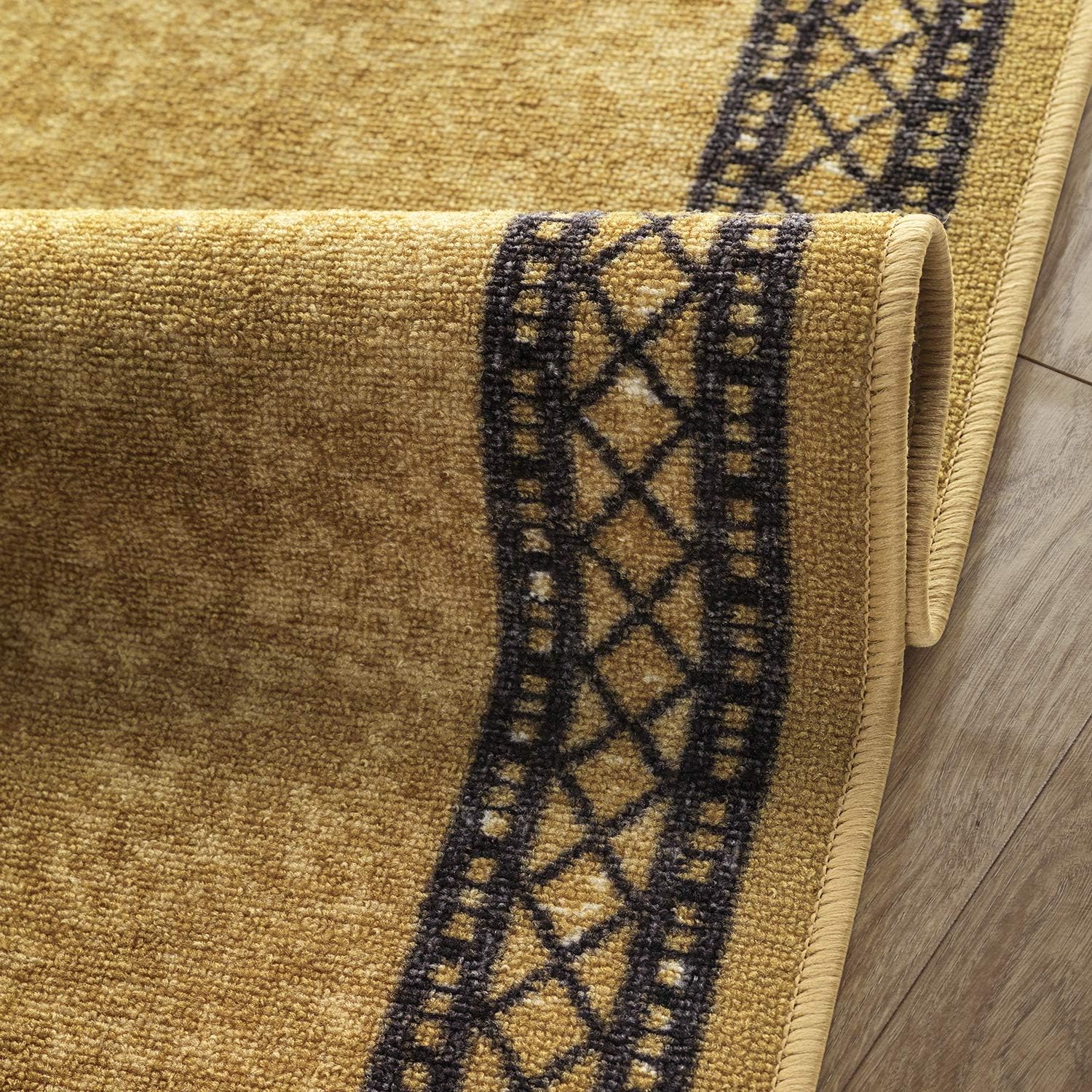 Antep Rugs Alfombras modernas con bordes 2 x 10 pies antideslizantes...