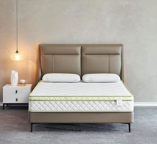 Oliver & Smith Colchón híbrido de 8 pulgadas de espuma fresca y cómoda, con