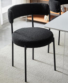 Sillas de comedor negras, juego de 2 sillas de comedor modernas, sillas de