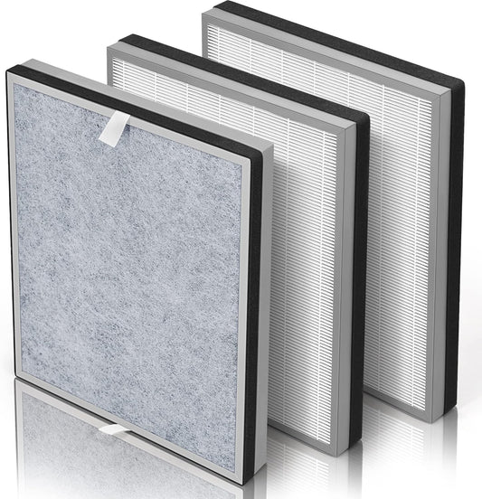 3 paquetes Filtro de repuesto HE400 compatible con purificador de aire Shark 4...