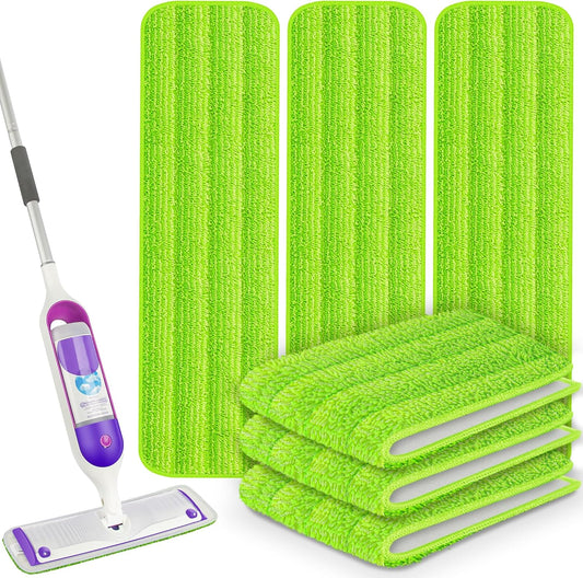 Paquete de 6 almohadillas reutilizables para trapeador compatibles con Swiffer...