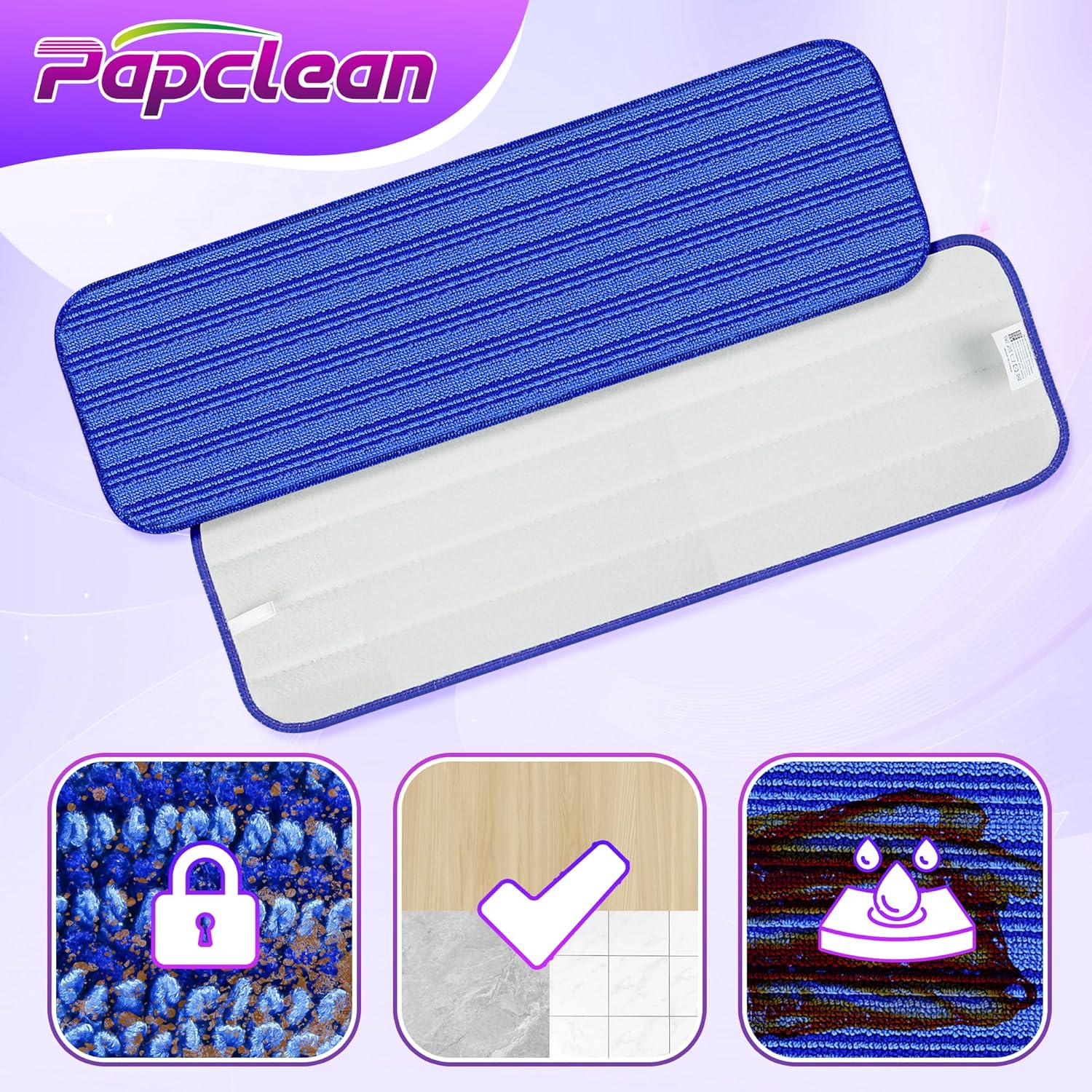 Almohadillas de microfibra compatibles con Swiffer PowerMop, paquete de 5...