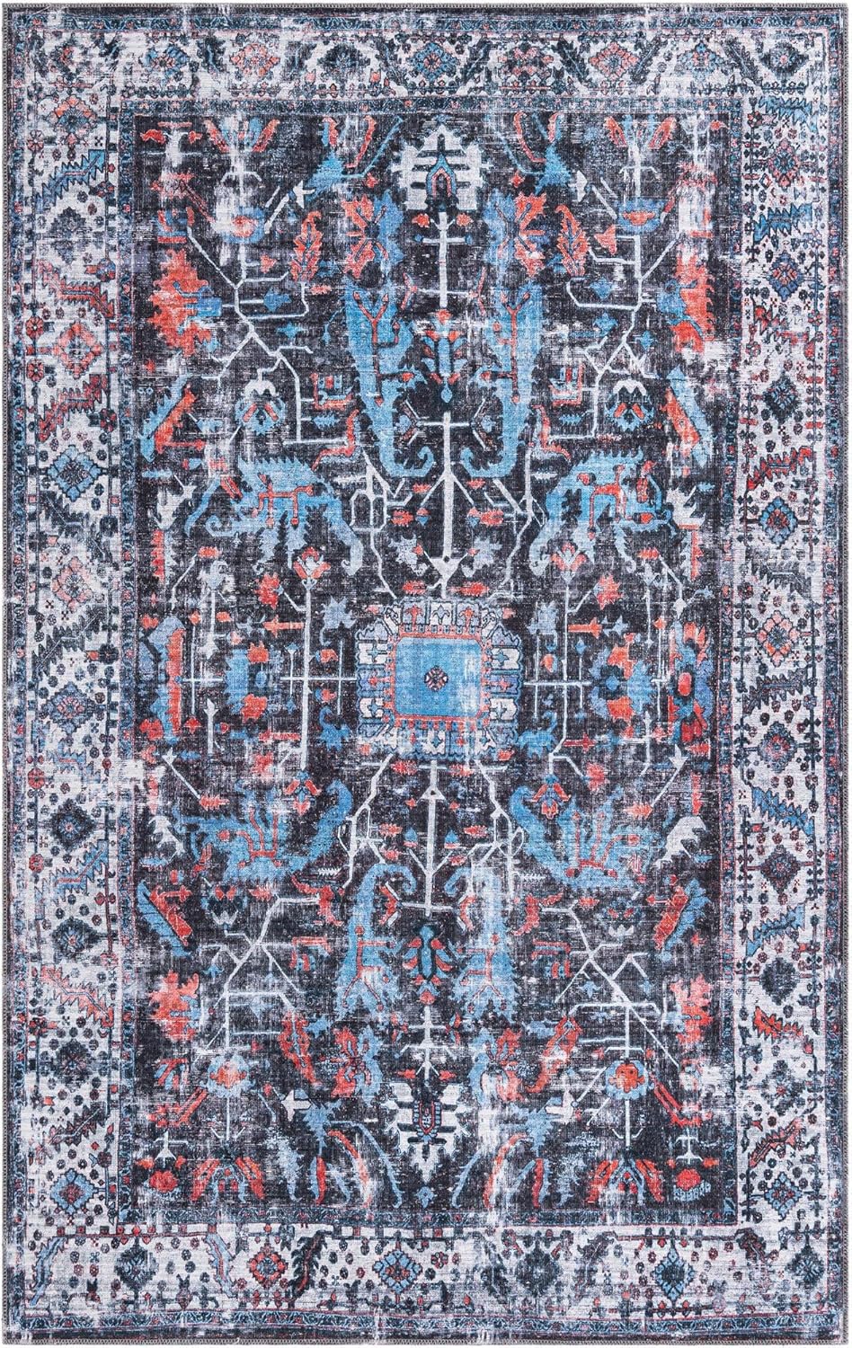 Unique Loom Mangata Collection - Alfombra de área Mahtaab (rectangular 5 pies...