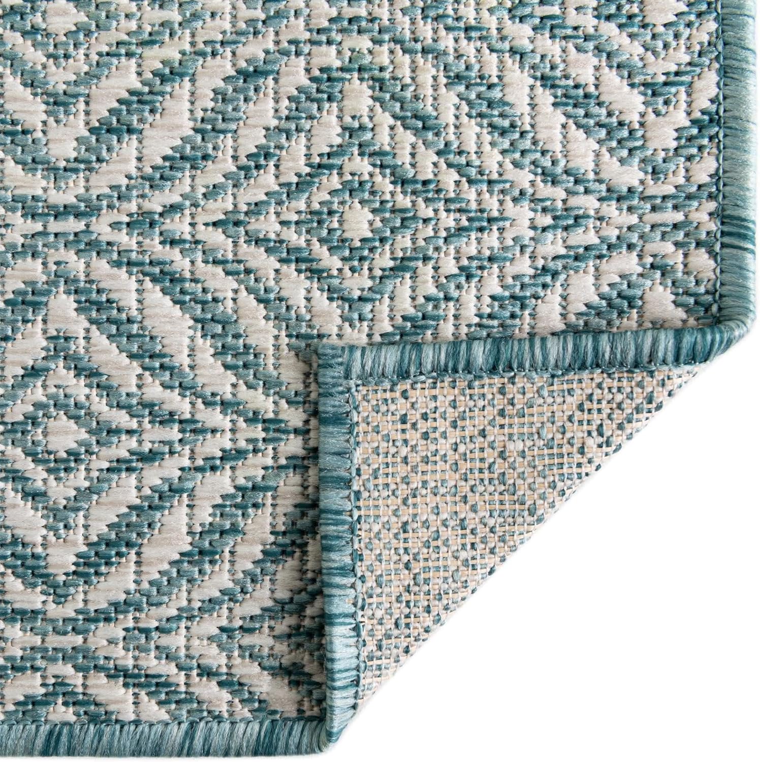 Alfombra de área de la colección Trellis para exteriores, diseño de enrejado