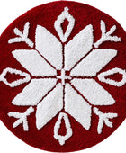 SKL Home Alfombra de invierno con copos de nieve de Navidad para bañococina y...