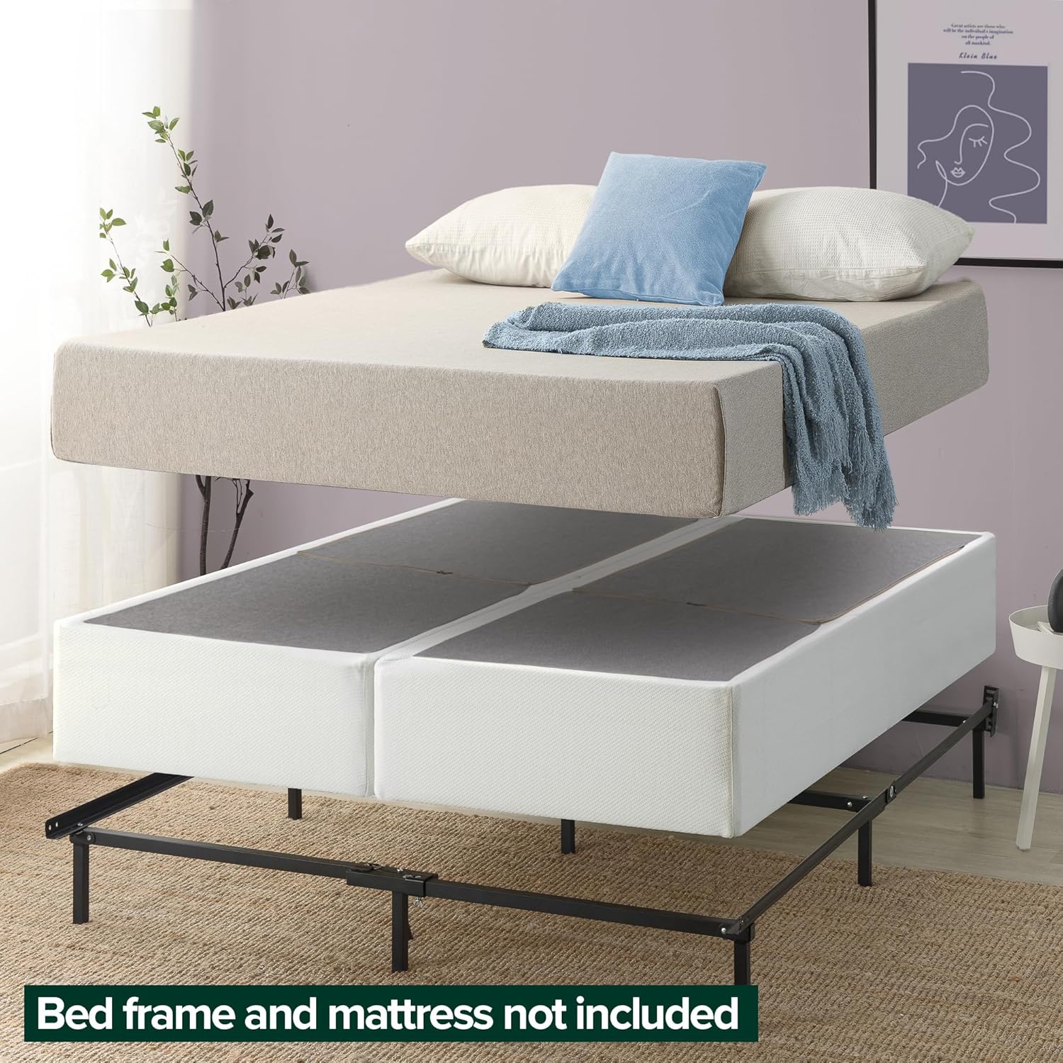 Somier y base de colchón plegables de Sleep Master, Acero