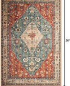 Yancorp Alfombra bohemia de 2 x 3 pies para dormitorio, antideslizante,...