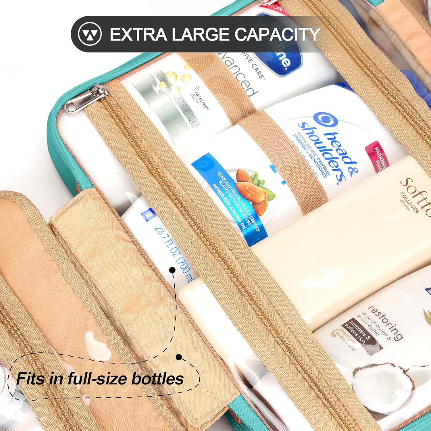 Travel Hanging Toiletry Bag for Women, Cruise Ship Essentials, with Jewelry...