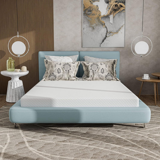 HOMES Zinne Colchón individual de espuma viscoelástica de gel de 6 pulgadas