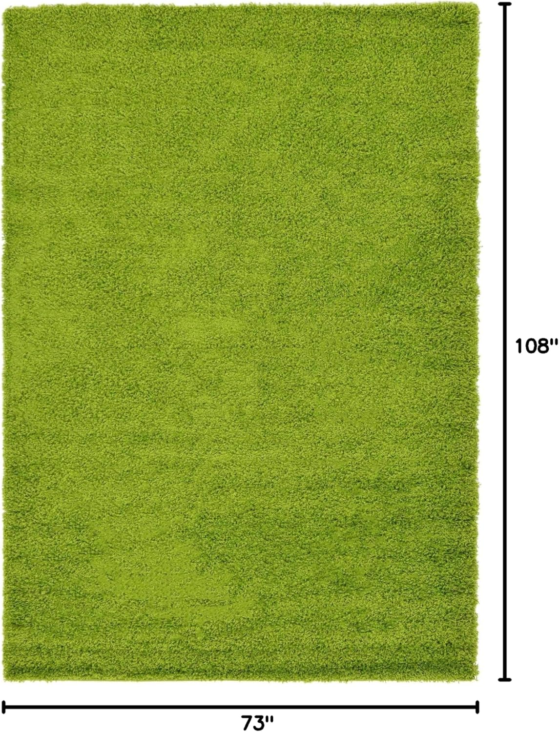 Solid Shag Collection Tapete de área, rectangular, 6 pies y 1 pulgada x 9 pies,