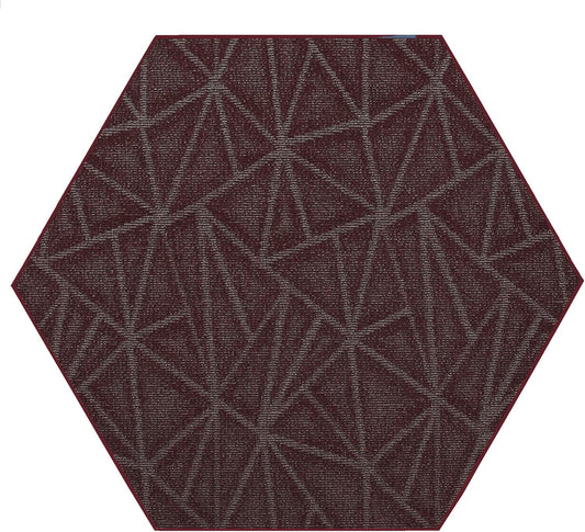 Furnish my Place Alfombra moderna para interiores y exteriores, color borgoña,...