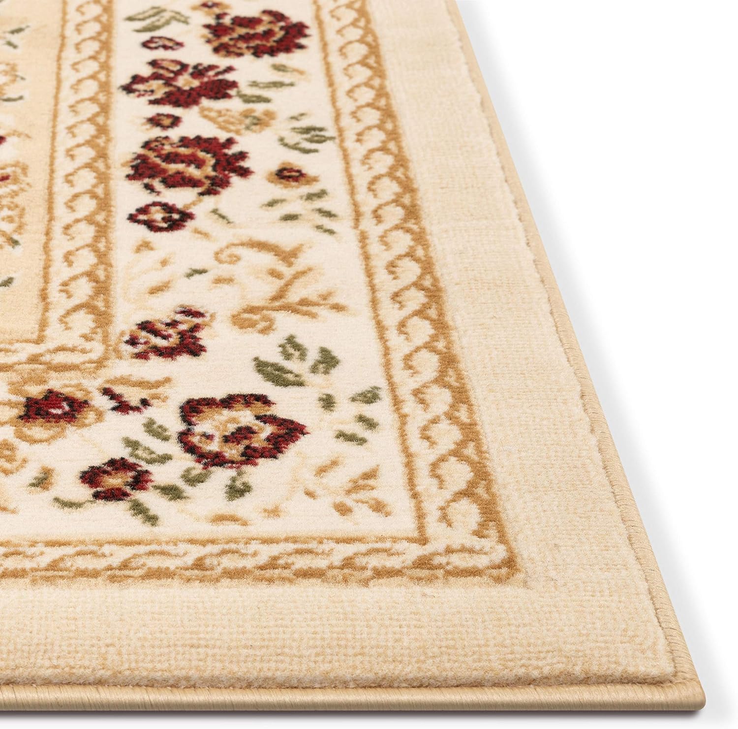 Well Woven Alfombra floral francesa Aubusson estilo marfil de 5 x 7 pulgadas (5...