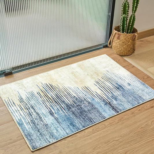 Alfombra lavable moderna Samll alfombra de área de 2 x 3 pulgadas, alfombra de...