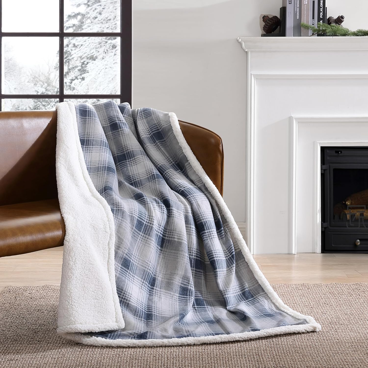 Eddie Bauer - Manta de manta, sherpa reversible súper suave y ropa de cama de...