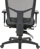Asiento de respaldo alto Office Star ProGrid con brazos ajustables y deslizador...