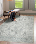 GLN Rugs Alfombra lavable a máquina, estética vintage bohemia envejecida, parte...