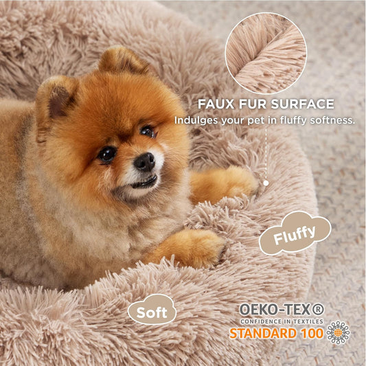 Bedsure - Cama calmante para perros pequeños, lavable, chica, con forma de...