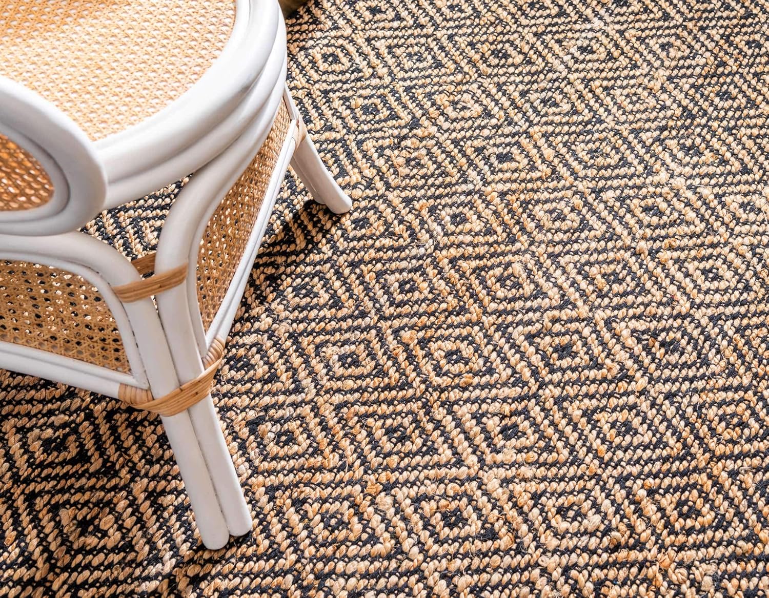 Unique Loom Alfombra trenzada colección de yute - Assam (2' 7" x 6' 1" camino,...