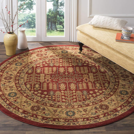 Mahal Collection MAH697E Alfombra redonda de 6 pies 7 pulgadas, color azul
