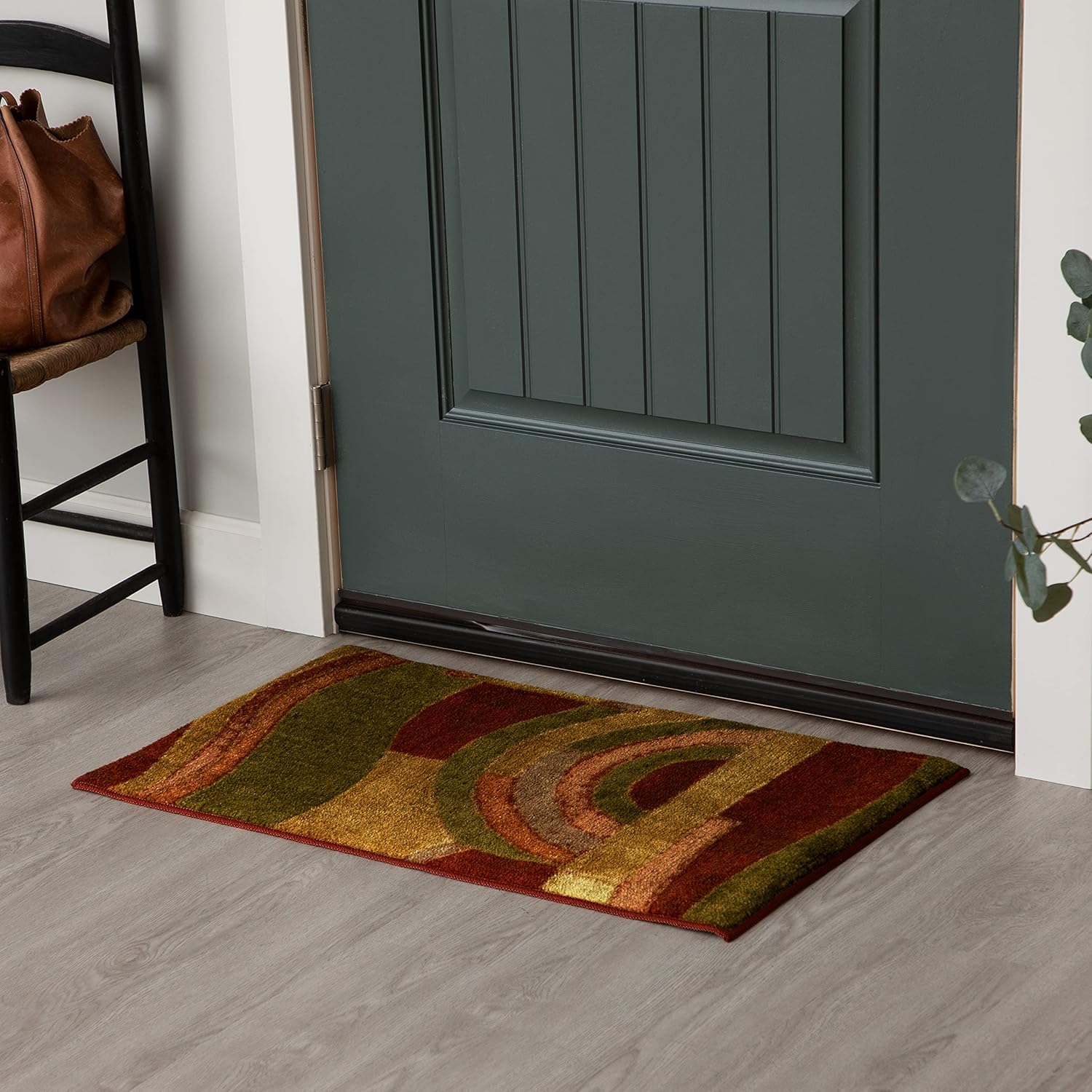 Mohawk Home New Wave Picasso - Alfombra abstracta de vino, 1 pies 8 pulgadas x...