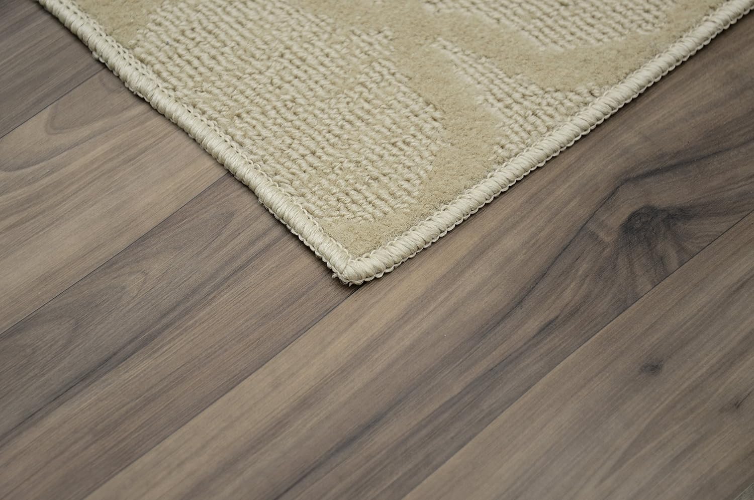 Garland Rug Sparta - Alfombra antideslizante de polipropileno marrón enrejado,...
