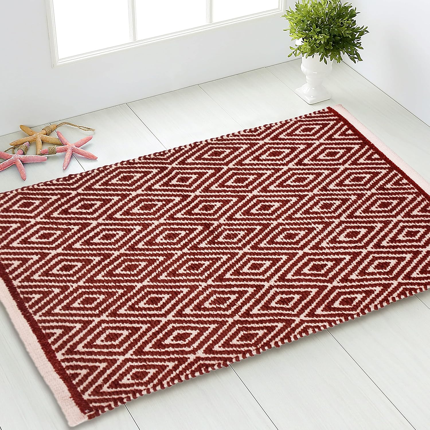 Chardin Home, tapete 100% algodón, reversible por completo, de 21 x 34...