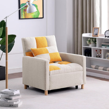 Sofá cama convertible, silla ajustable con almohada, silla multifuncional con