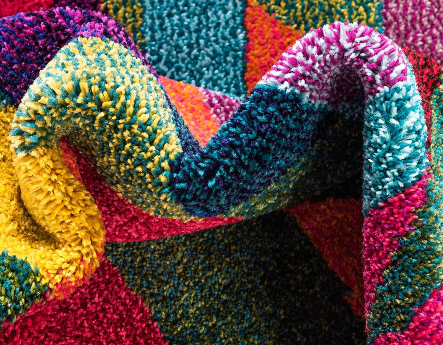 Unique Loom Estrella Collection - Alfombra geométrica, abstracta, colorida,...