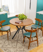 Mesa de comedor redonda, mesa de cocina redonda moderna de mediados de siglo de