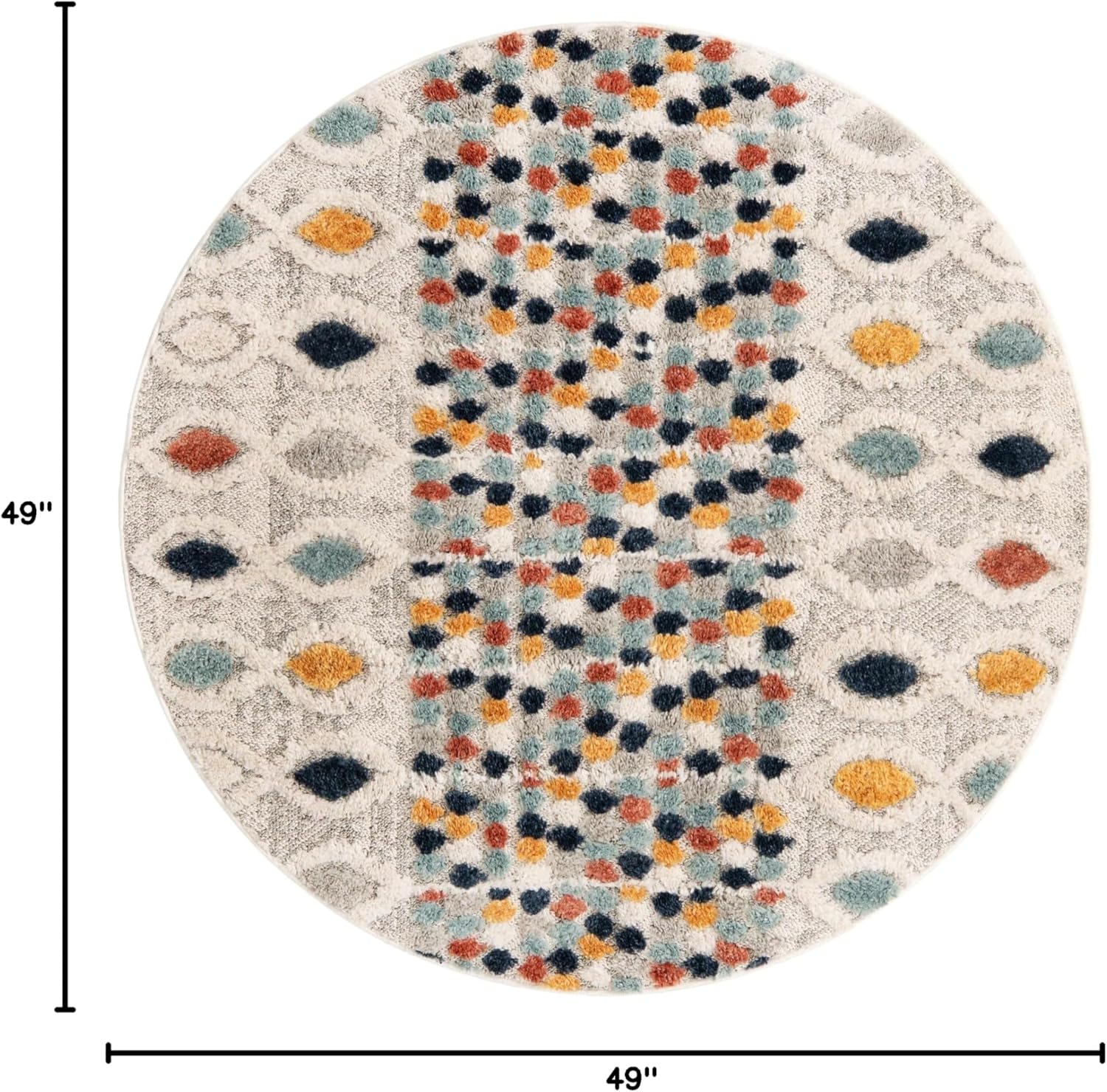Cherokee Collection Alfombra de área Asheville (redonda de 4 pies x 4 pies 0
