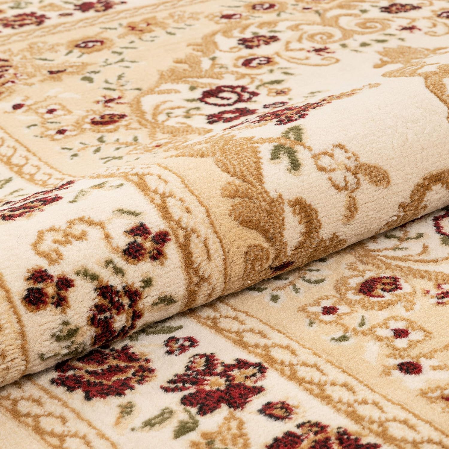 Well Woven Alfombra floral francesa Aubusson estilo marfil de 5 x 7 pulgadas (5...