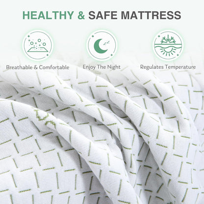 Colchón de espuma viscoelástica individual de 6 pulgadas para niños, colchón