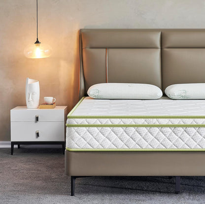 Oliver & Smith Colchón híbrido de 8 pulgadas de espuma fresca y cómoda, con