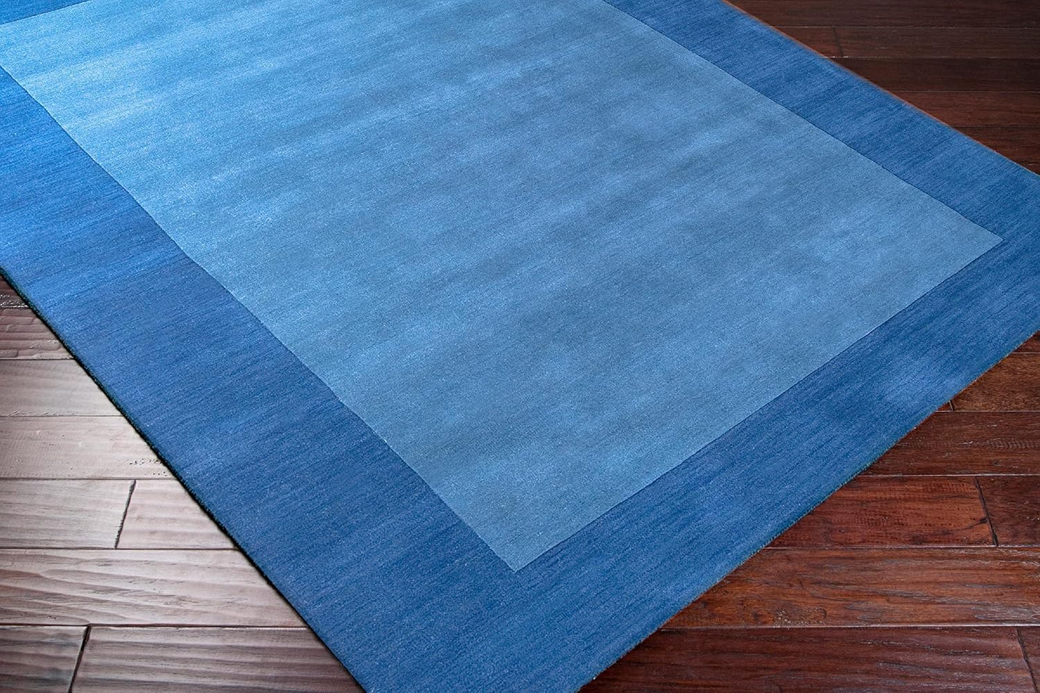 Mark&Day Alfombras de lana, 10x10, alfombra cuadrada azul oscuro, alfombra azul