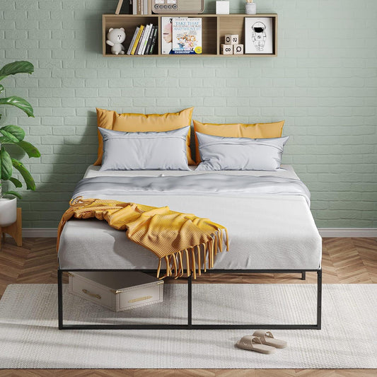 Base de cama de tamaño matrimonial, base de cama duradera de 14 pulgadas, no