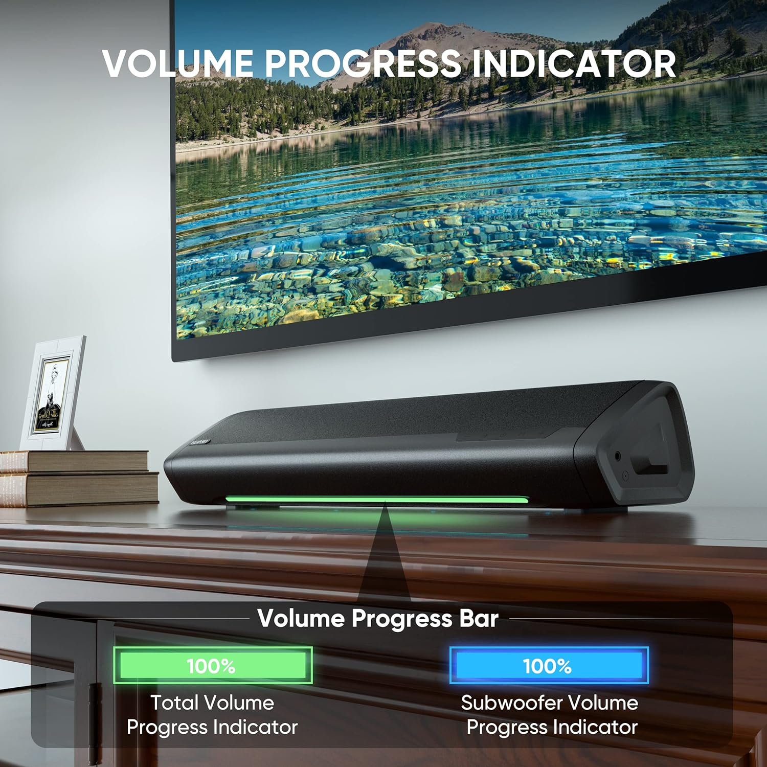 Saiyin Barras de sonido para TV con subwoofer, barra de sonido pequeña de bajo...