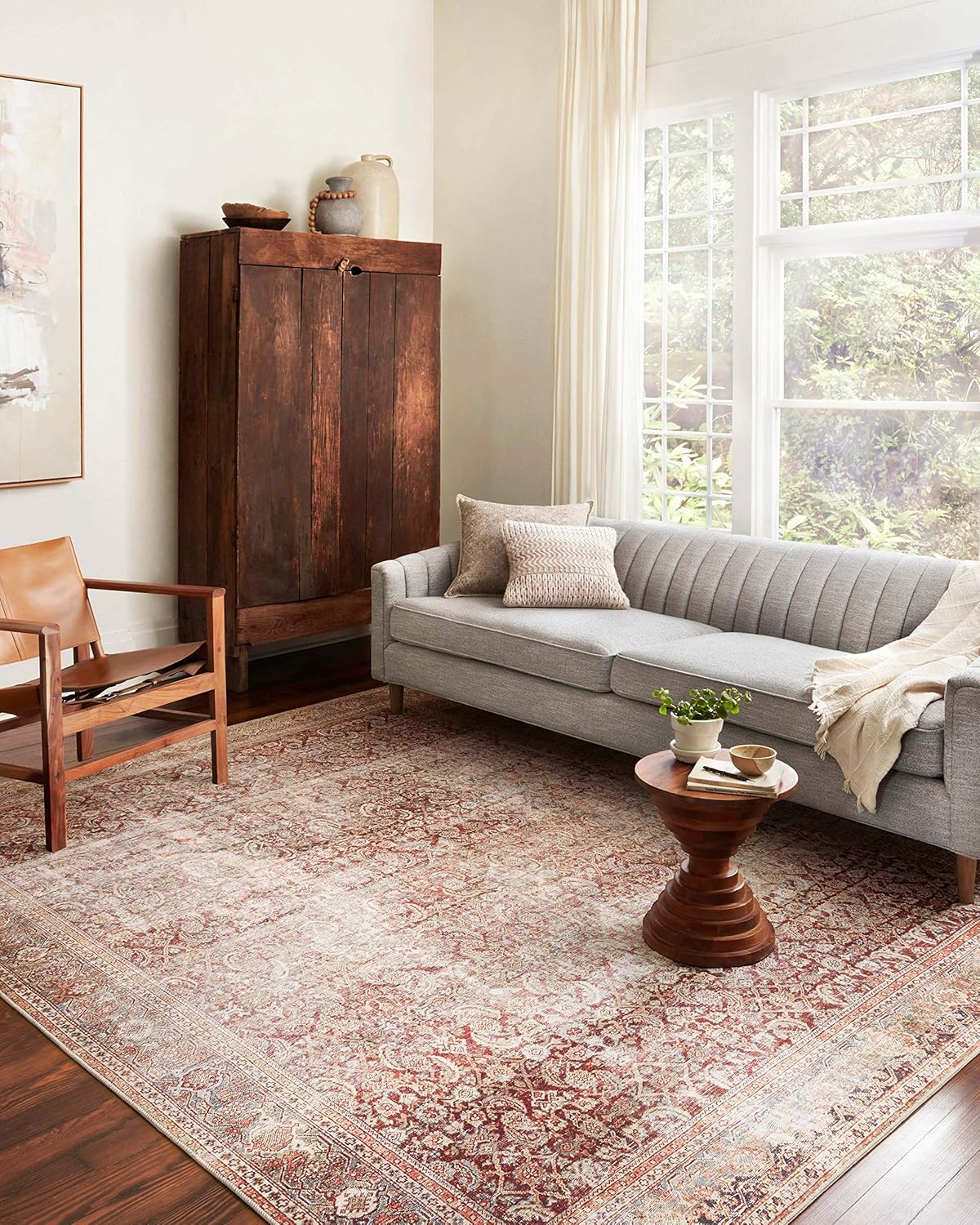 Tapete decorativo pelo corto sala estar, suave y duradero, colección Layla,