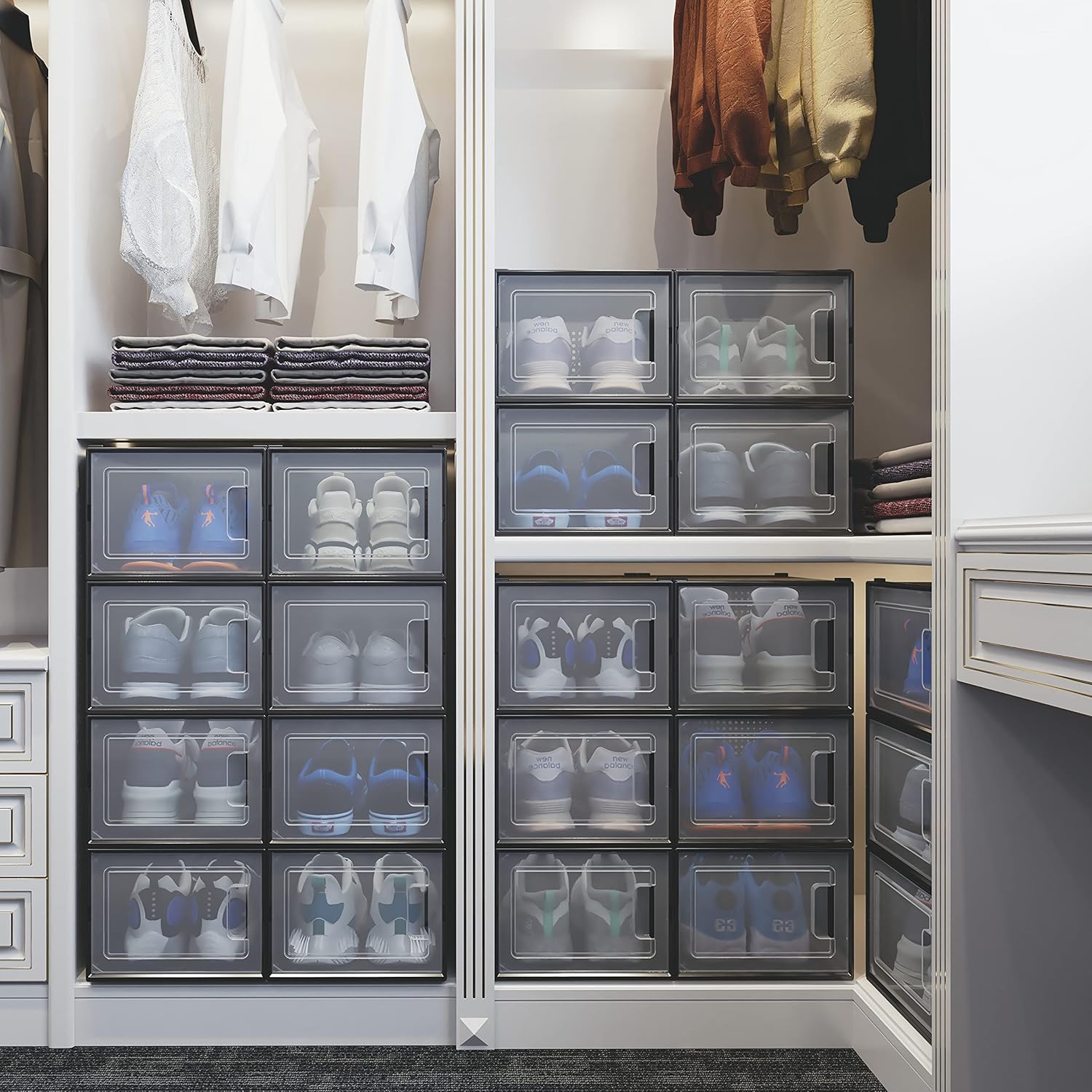 YITAHOME - Caja de almacenamiento de zapatos, tamaño M, 18 organizadores de...