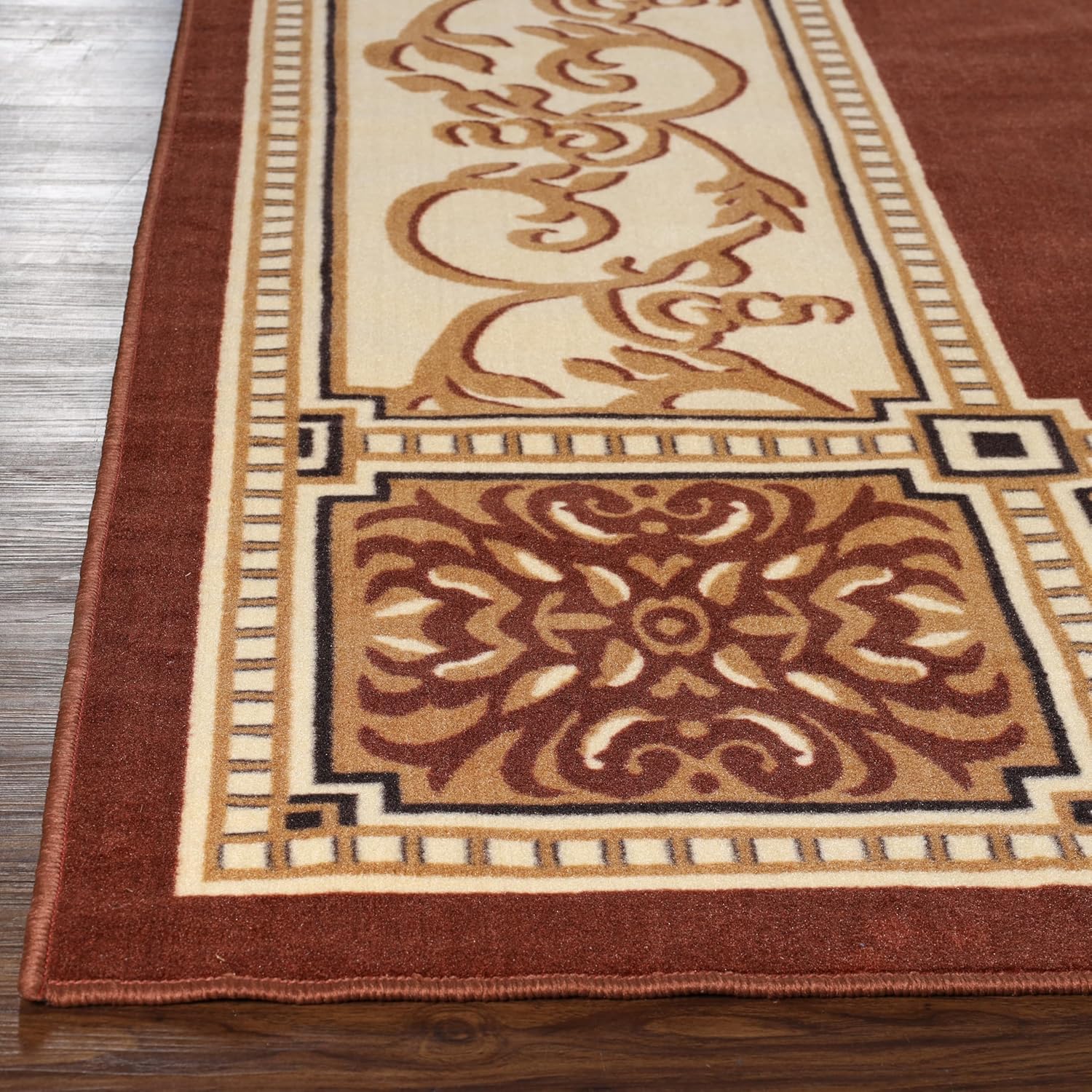 Alfombra de interior, cubierta de alfombra de felpa, medallón oriental