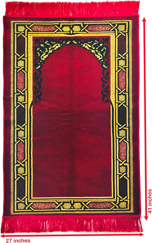 Alfombra de oración musulmana  alfombra  alfombra - Janamaz Sajda (rojo 2)