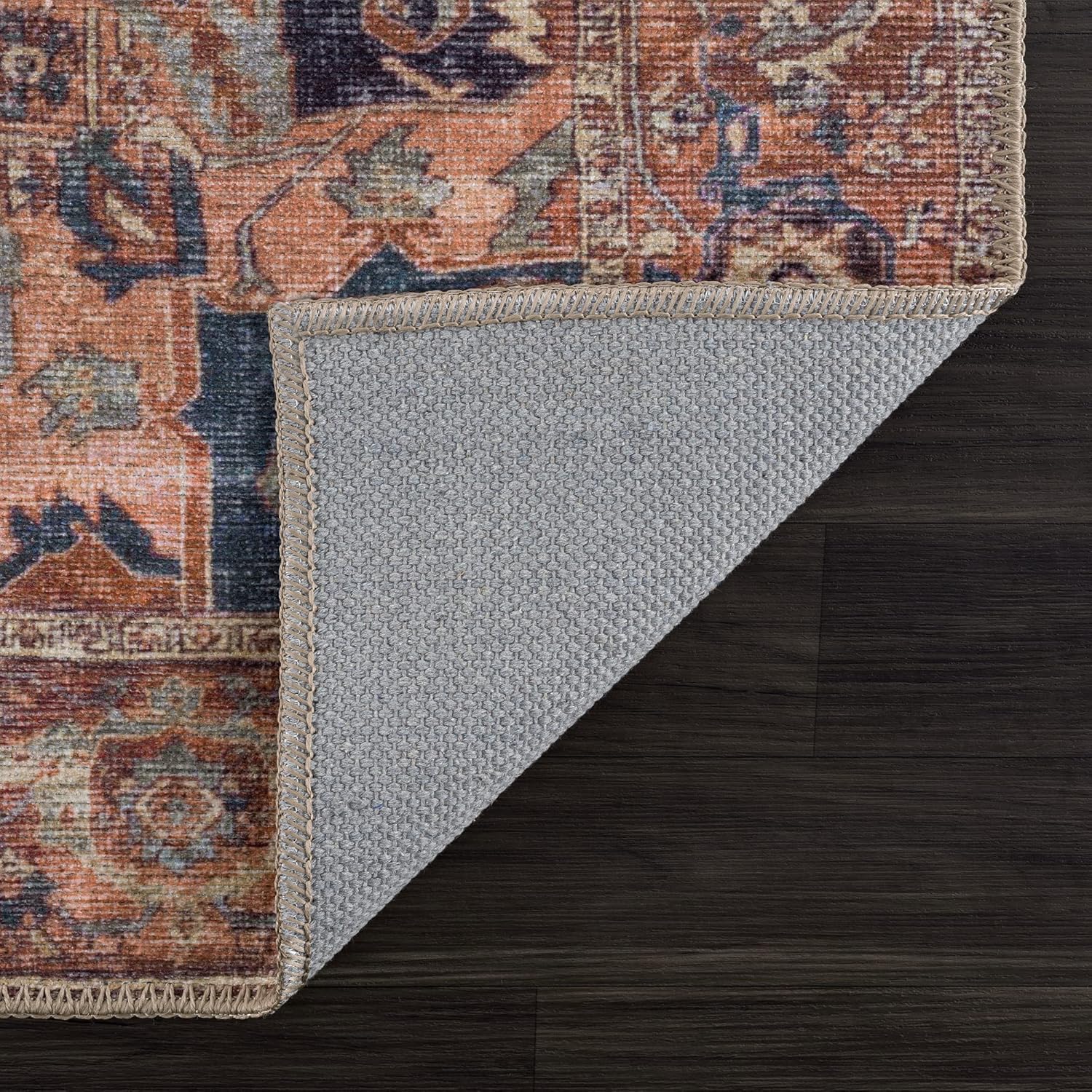 Bloom Rugs - Tapete tradicional para el pasillo, lavable y antideslizante, para...