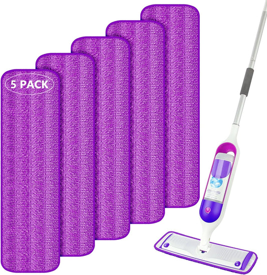 Paquete de 5 almohadillas reutilizables para trapeador Swiffer PowerMop,...