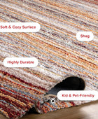 nuLOOM Classie - Alfombra de pelo liso, 5 x 8 pies, color rojo multicolor